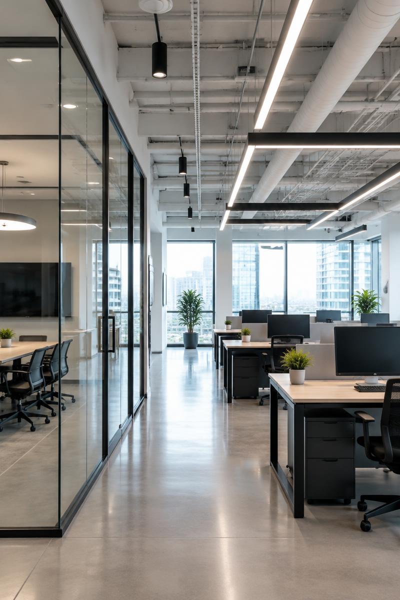 Modern open-plan office interior