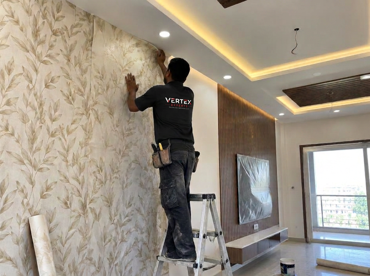 Wallpaper & ceiling work